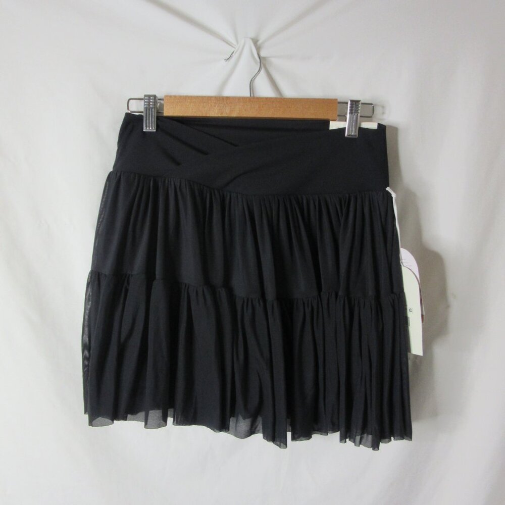 Blogilates Ballerina Skort Active Skirt Shorts Flare Swirl Jet Black Size XL NWT - Picture 2 of 10